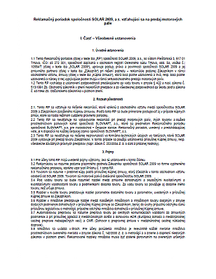 Reklamačný poriadok - VP