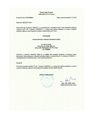 Obchodník VMO povolenie